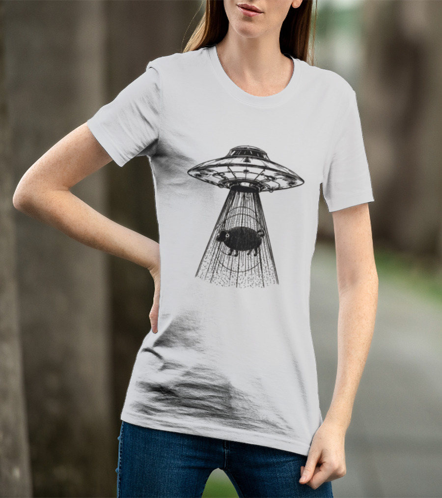 Calvin Harris Ecru UFO Beam White T-Shirt