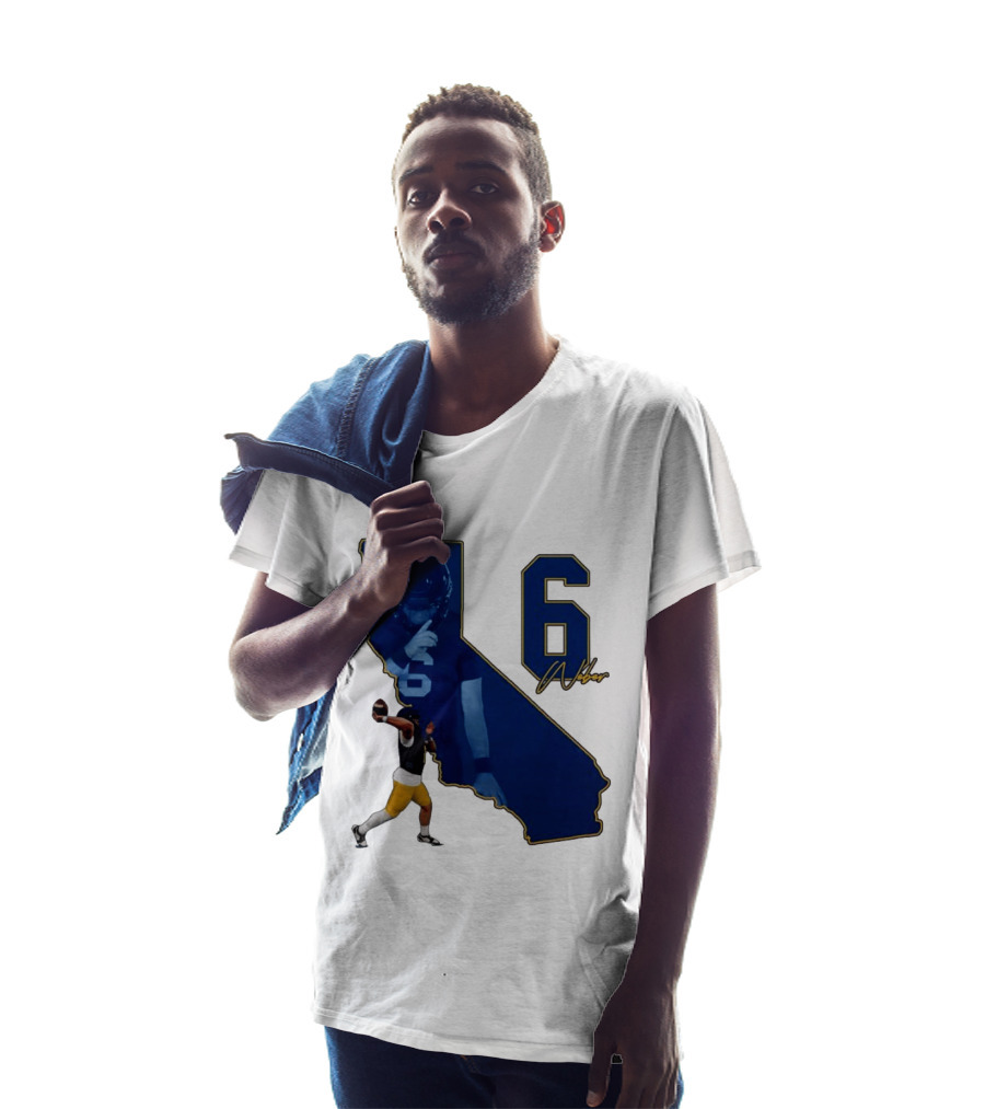 Dane Weber Number 6 California Golden Bears NCAA Map T-Shirt