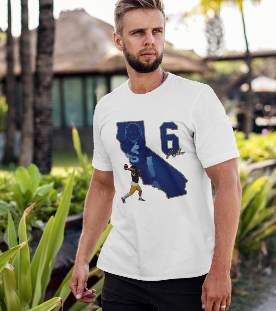 Dane Weber Number 6 California Golden Bears NCAA Map T-Shirt