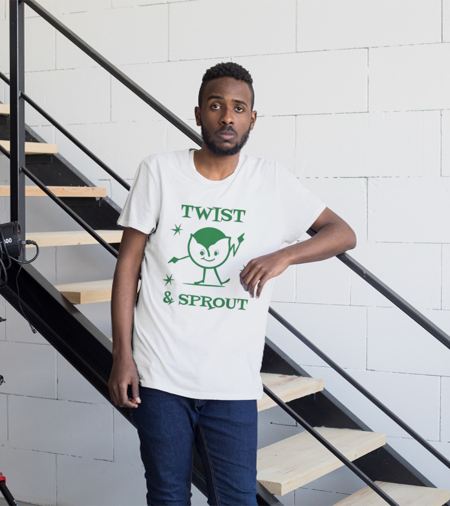 Twist And Sprout Dancing Vegetable Character Fun T-Shirt