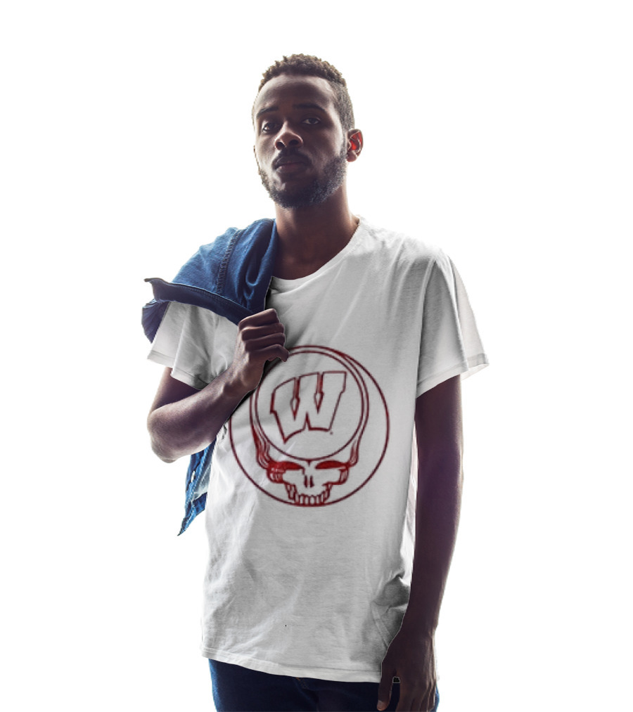 Grateful Dead Wisconsin Badgers Collaboration Skully W T-Shirt