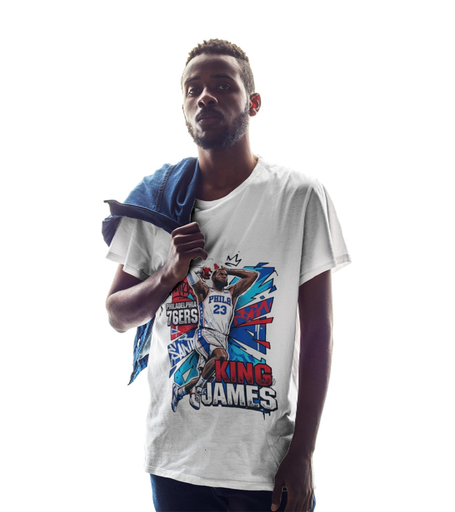 Philadelphia 76ers King James No 23 Dunk Basketball T-Shirt