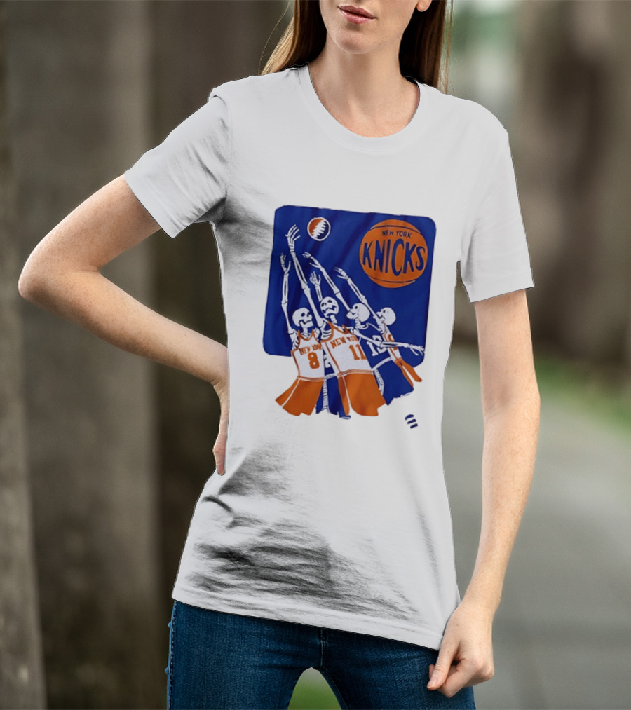 New York Knicks Skeleton Players Jersey Number 8 And 11 Basketball Team T-Shirt