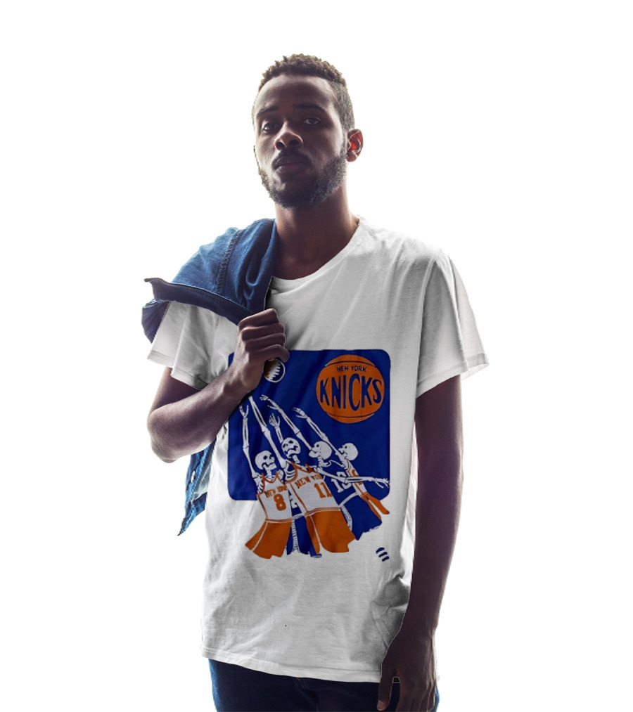 New York Knicks Skeleton Players Jersey Number 8 And 11 Basketball Team T-Shirt