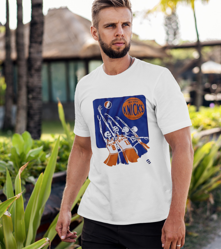 New York Knicks Skeleton Players Jersey Number 8 And 11 Basketball Team T-Shirt