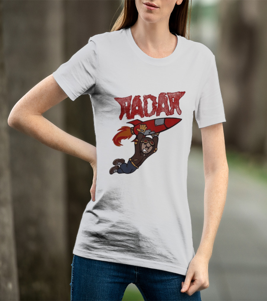 Radar Rocket Cartoon Pilot Heat Seekers T-Shirt