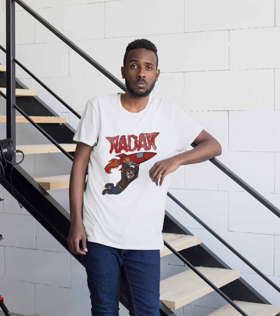 Radar Rocket Cartoon Pilot Heat Seekers T-Shirt