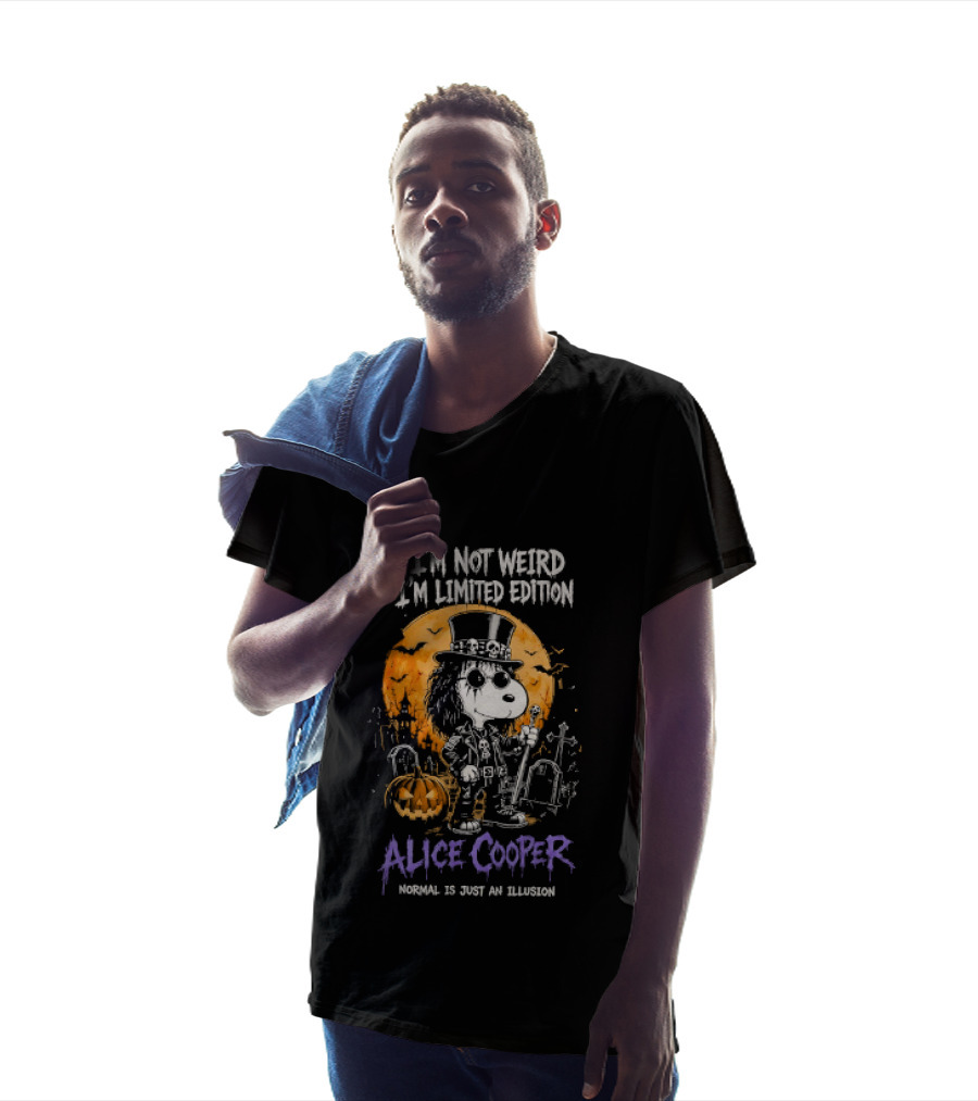 Alice Cooper Snoopy I'm Not Weird I'm Limited Edition Halloween Normal Is Just An Illusion T-Shirt