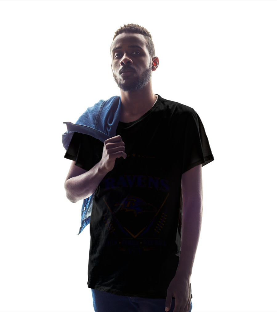 Baltimore Ravens Faith Family Football Fan Gear T-Shirt