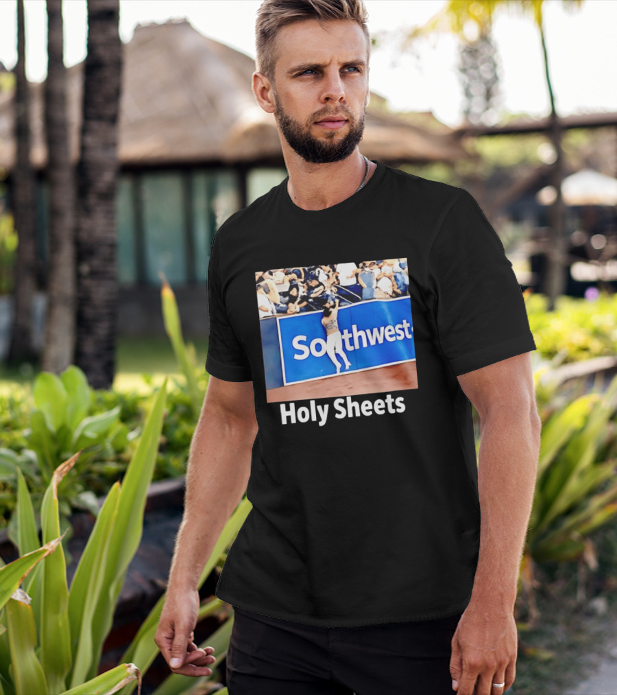 Southwest Holy Sheets Baseball Meme Fan Reaching Catch T-Shirt