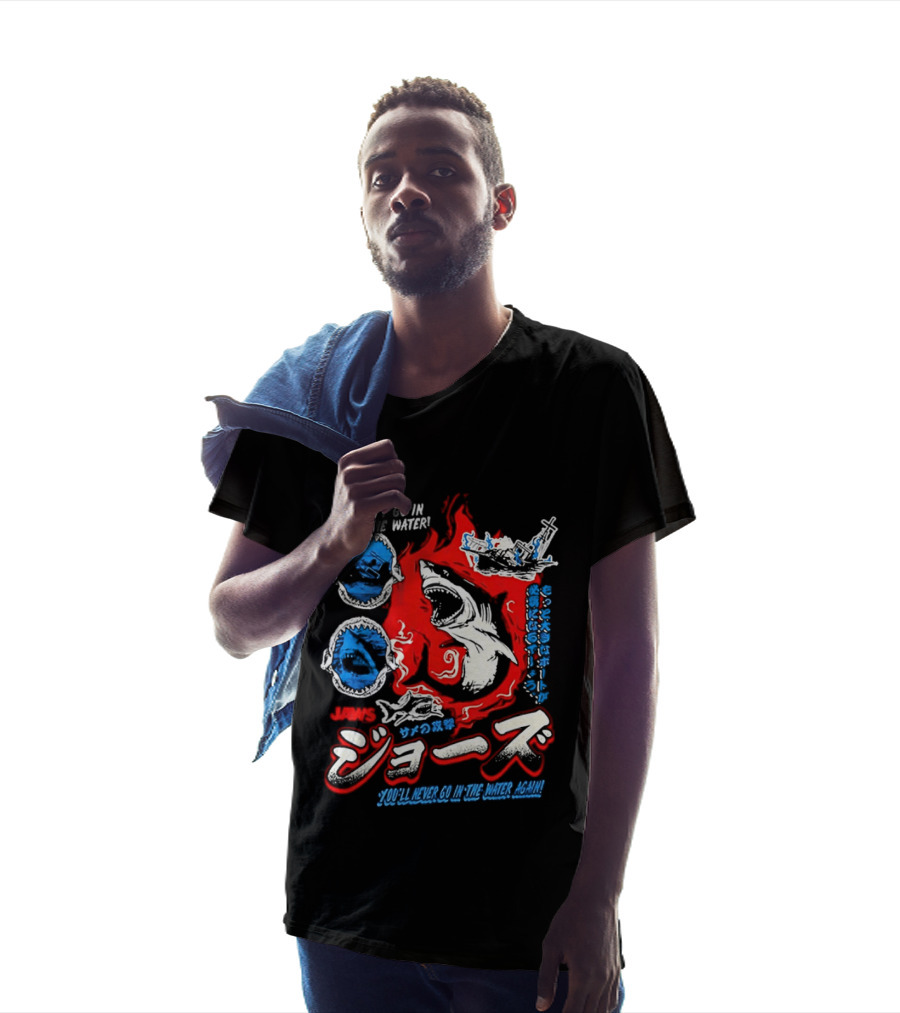 Jaws Don't Go In The Water Japanese You'll Never Go In The Water Again T-Shirt