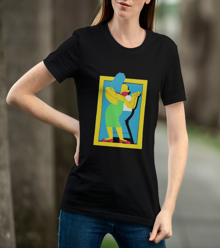 Simps Dance Iconic Cartoon Couple Embrace T-Shirt