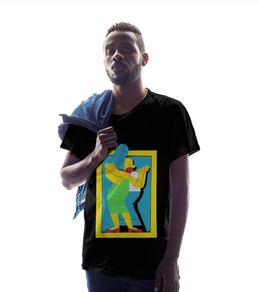 Simps Dance Iconic Cartoon Couple Embrace T-Shirt
