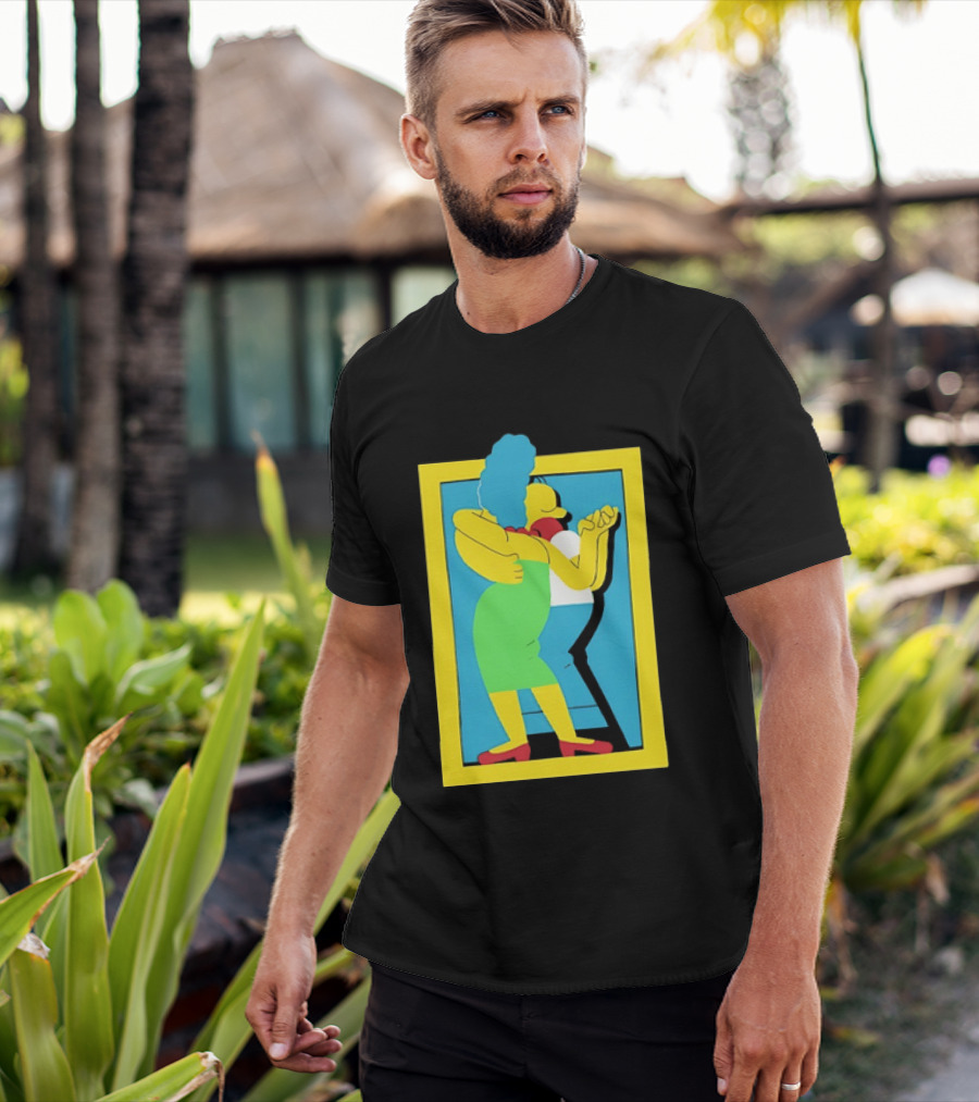 Simps Dance Iconic Cartoon Couple Embrace T-Shirt