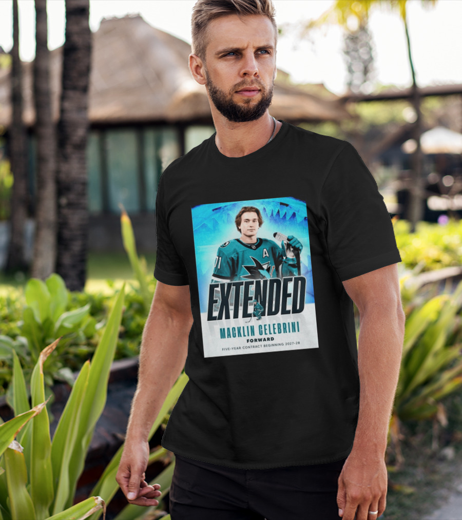 Extended Macklin Celebrini Forward Five Year Contract Beginning 2027 28 T-Shirt