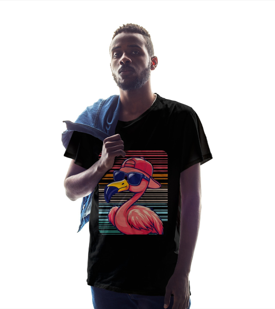 Flamingo Cool Vibes Sunglasses And Cap T-Shirt