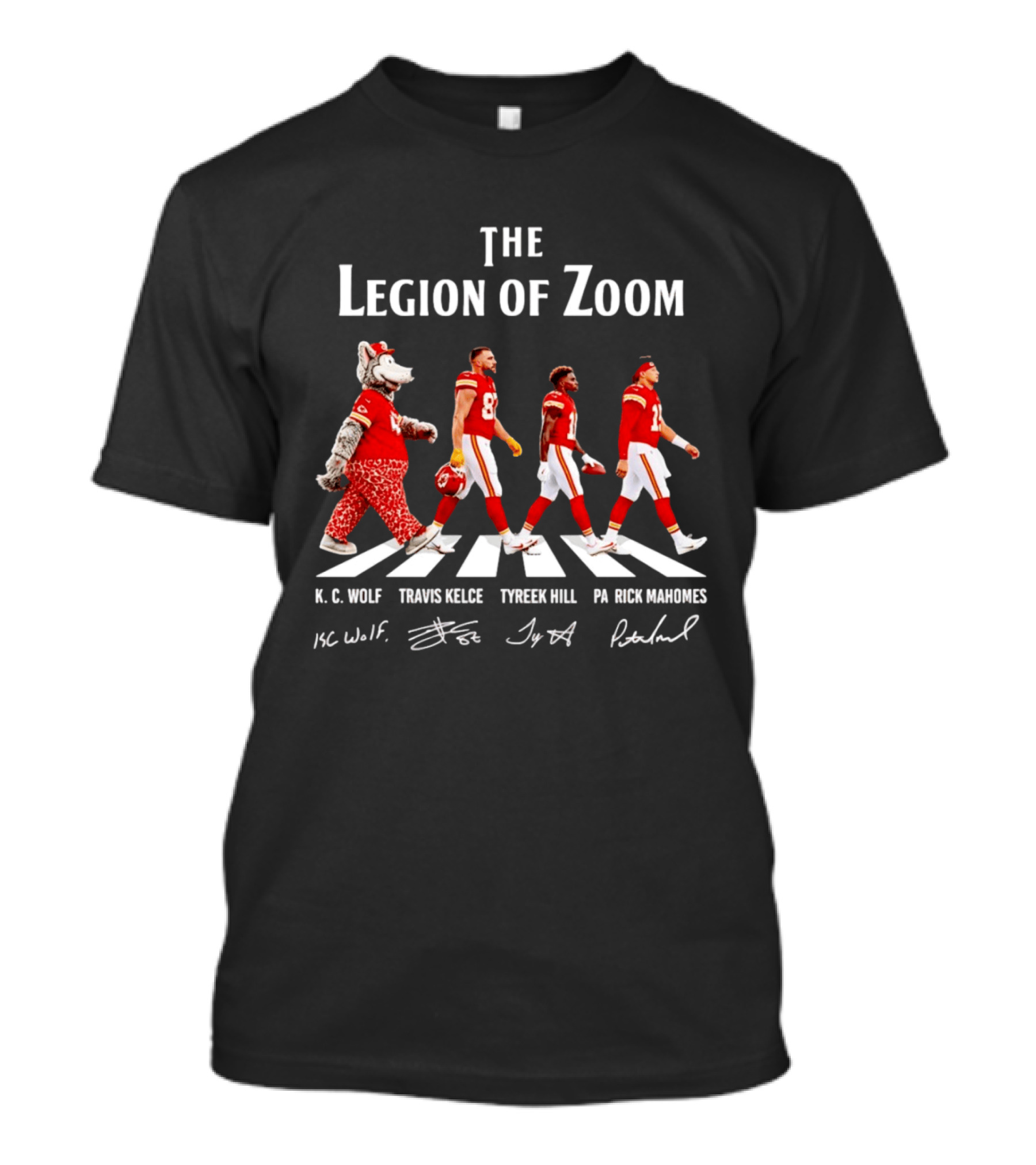 The Legion Of Zoom Kc Wolf Travis Kelce Tyreek Hill Patrick Mahomes T-Shirt