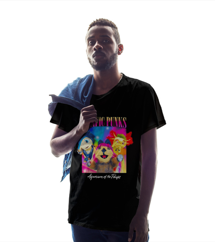 Pacific Punks Aquarium Of The Pacific Puppet Characters Colorful T-Shirt