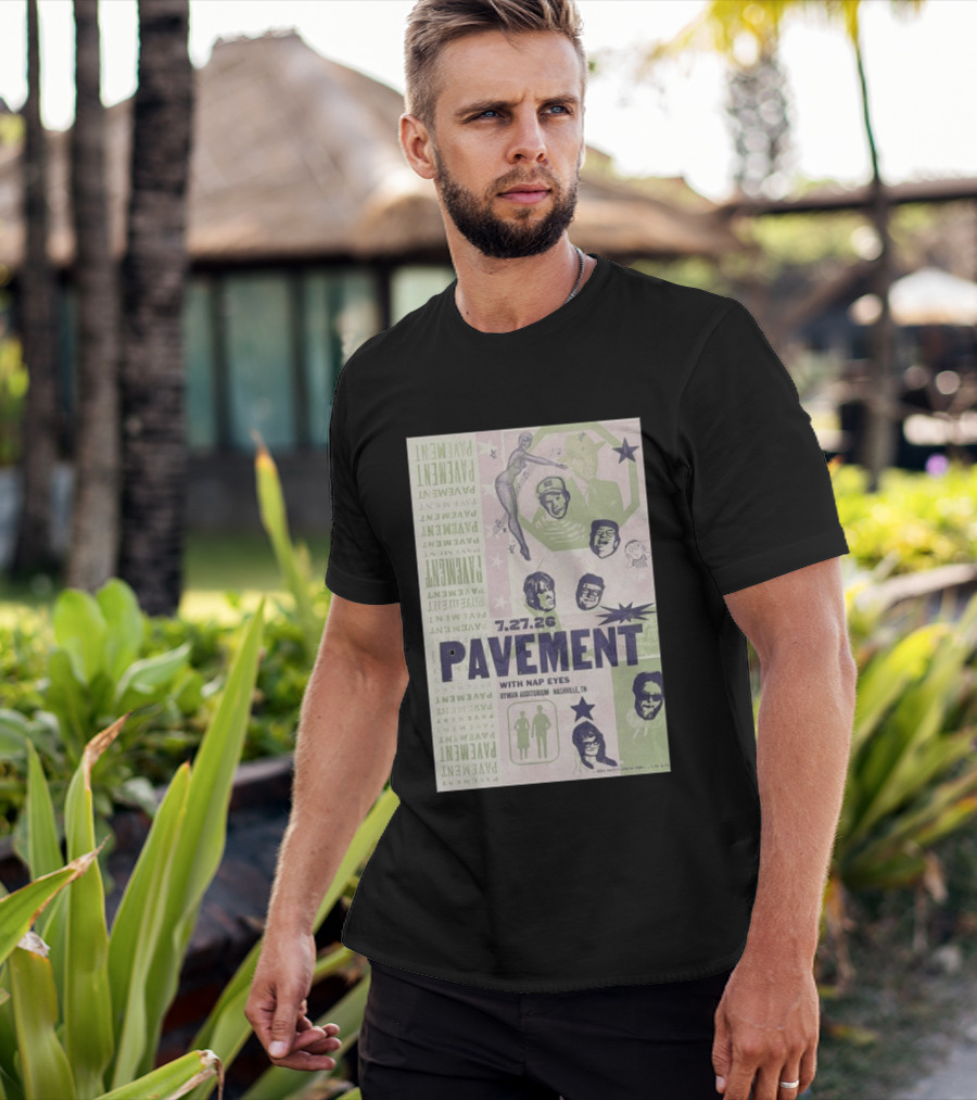 Pavement With Nap Eyes Ryman Auditorium Nashville Jul 27 2026 T-Shirt
