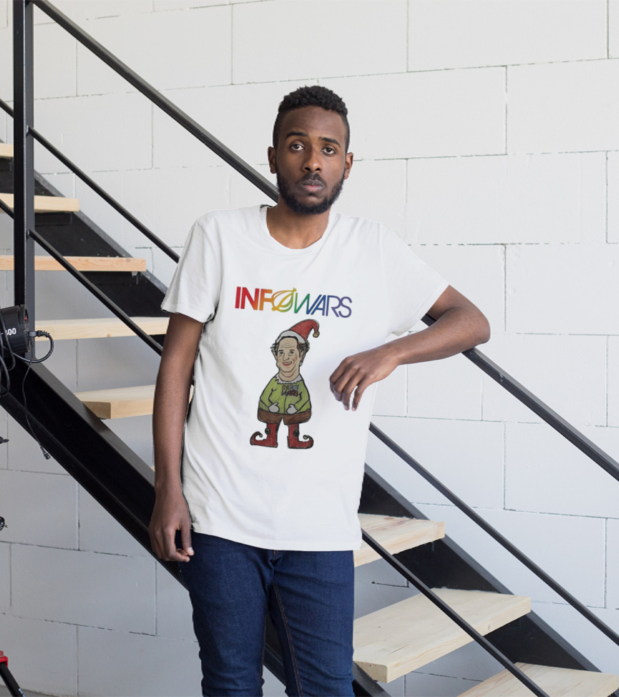 Infowars Elf Christmas Holiday Alex Jones Festive T-Shirt