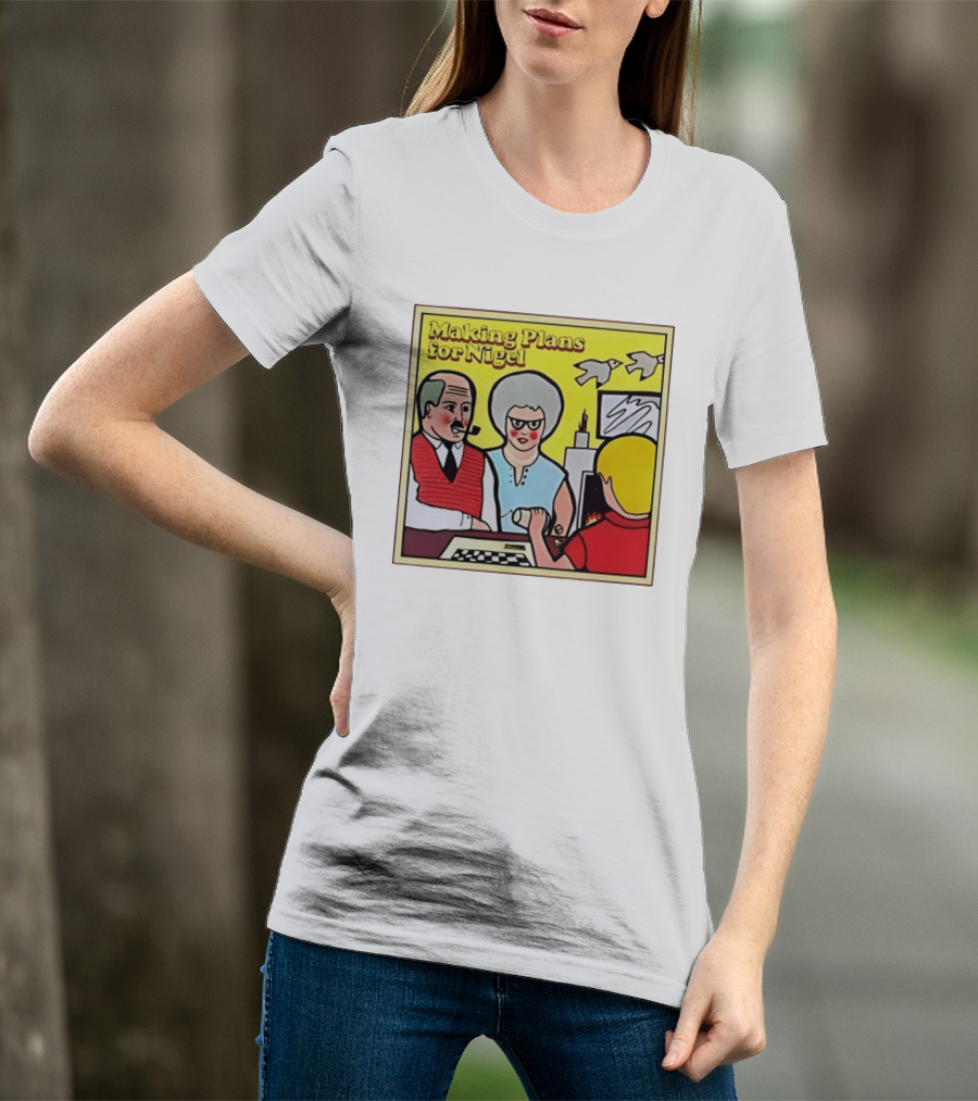 Making Plans For Nigel XTC New Wave English Rock Scene Yellow Background Birds Family T-Shirt