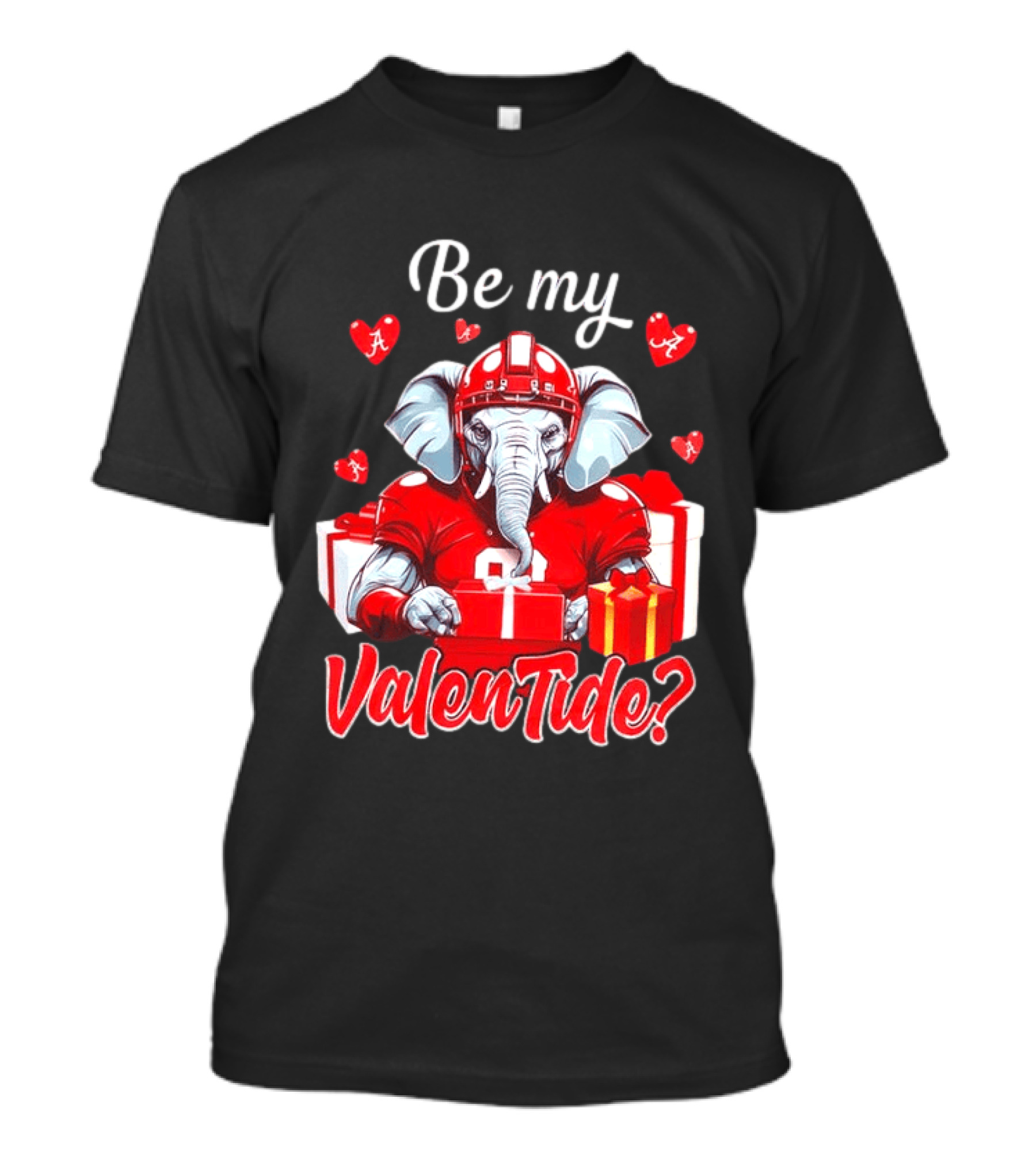 Be My ValenTide Alabama Crimson Tide Elephant Sports Valentine T-Shirt
