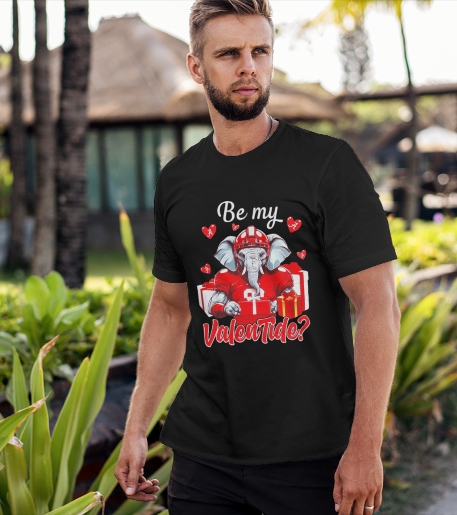 Be My ValenTide Alabama Crimson Tide Elephant Sports Valentine T-Shirt