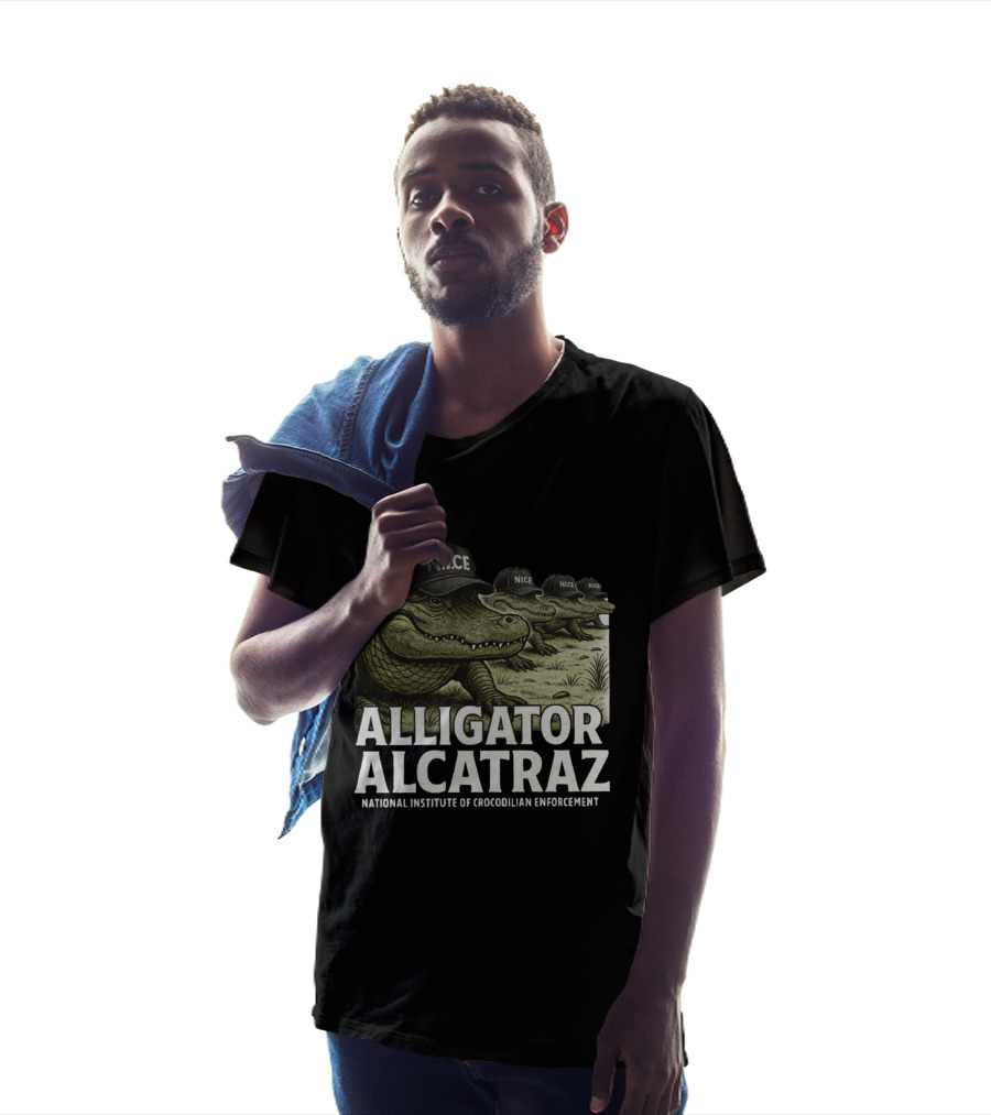 Alligator Alcatraz N.I.C.E. National Institute Of Crocodilian Enforcement T-Shirt