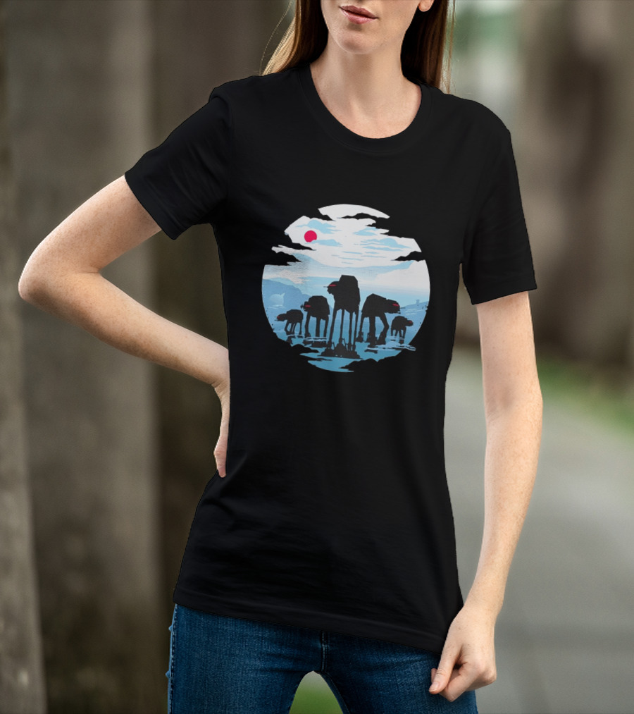 AT AT Walkers Ice Planet Battle Scene T-Shirt