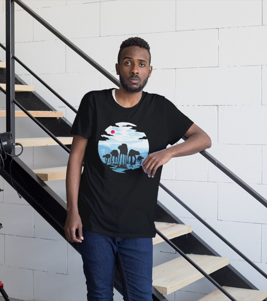 AT AT Walkers Ice Planet Battle Scene T-Shirt