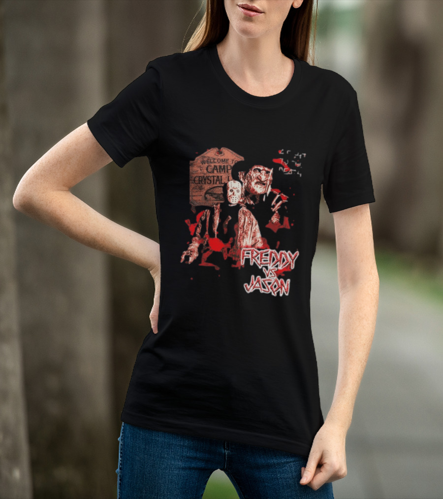Freddy Vs Jason Welcome To Camp Crystal Lake Halloween T-Shirt
