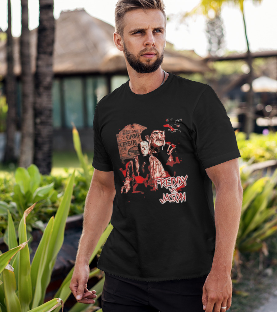 Freddy Vs Jason Welcome To Camp Crystal Lake Halloween T-Shirt