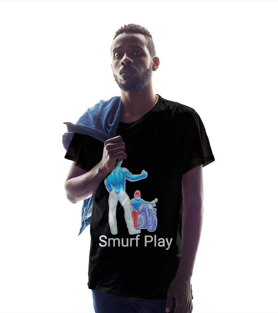 Smurf Play Gay LGBT Biker T-Shirt