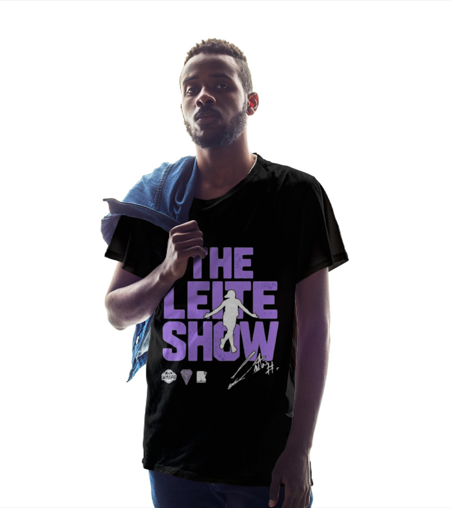 The Leite Show WNBPA Signature Purple Basketball T-Shirt