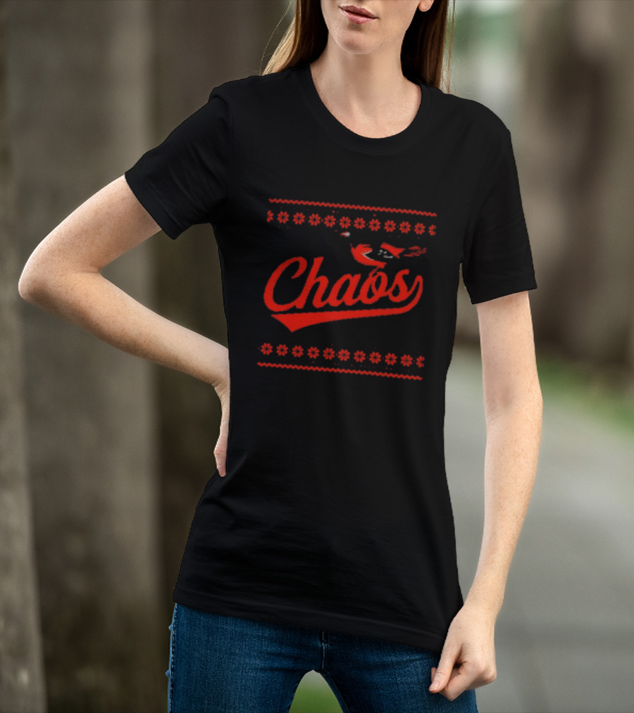 Chaos In Baltimore Orioles Ugly Christmas Sweater T-Shirt
