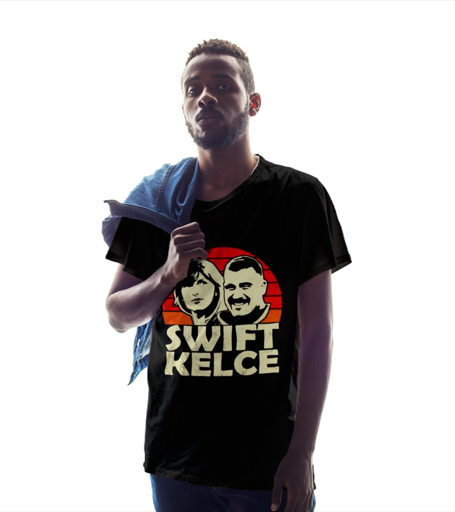 Kansas City Chiefs Swift Kelce Red Sunset T-Shirt