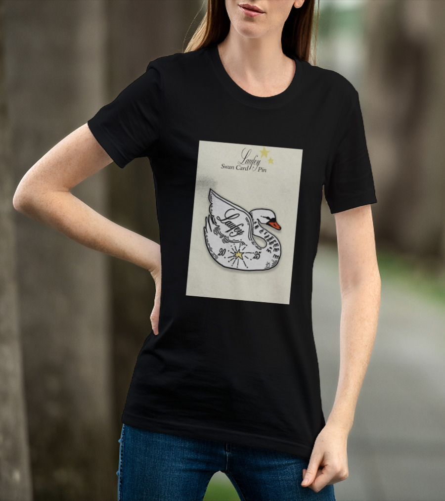 Laufey Swan Card Pin 2025 Stars Event T-Shirt