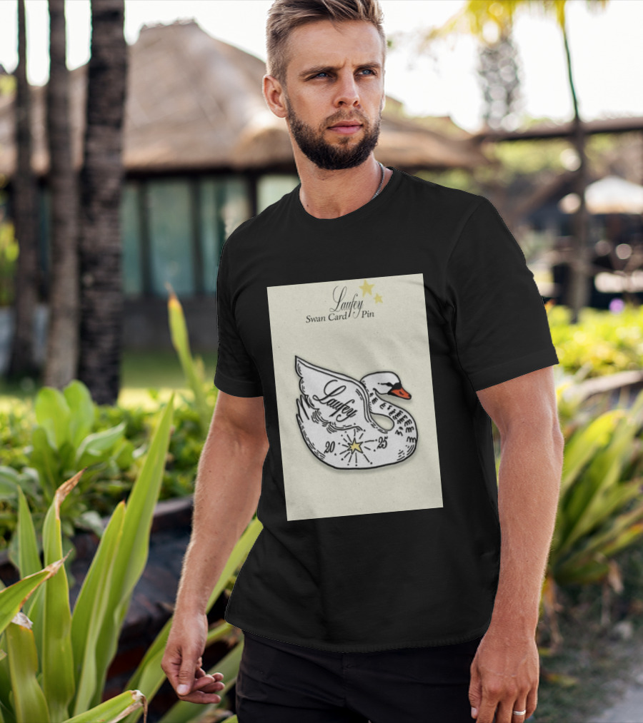 Laufey Swan Card Pin 2025 Stars Event T-Shirt