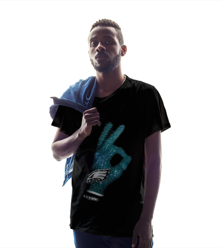 Philadelphia Eagles Glitter Glove OK T-Shirt
