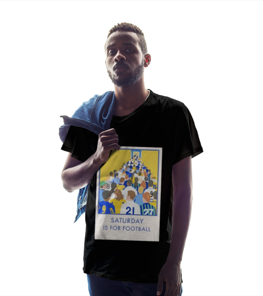 Saturday Is For Football Fans Colorful Player Gathering T-Shirt
