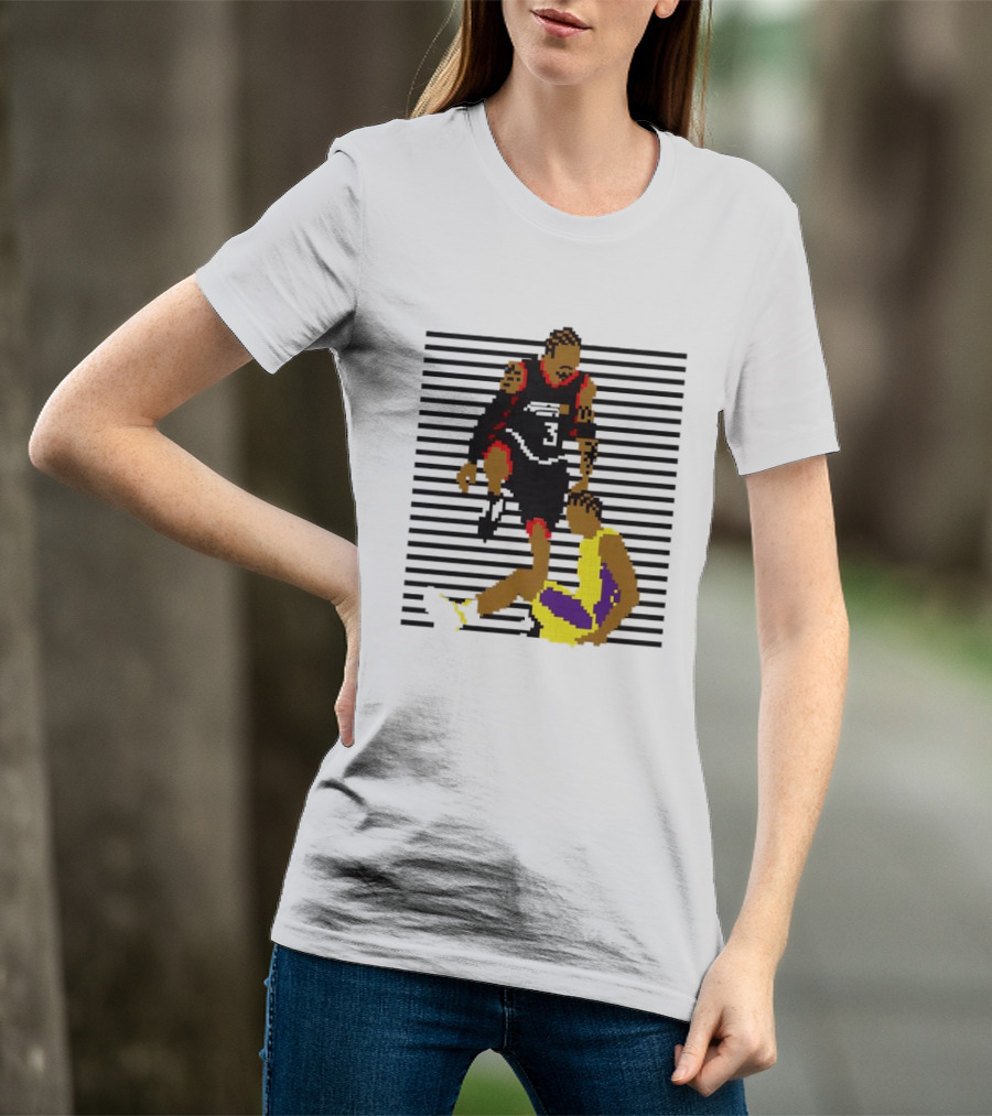 16 Bit Allen Iverson Steps Over Tyronn Lue Basketball Iconic Moment NBA Fans T-Shirt