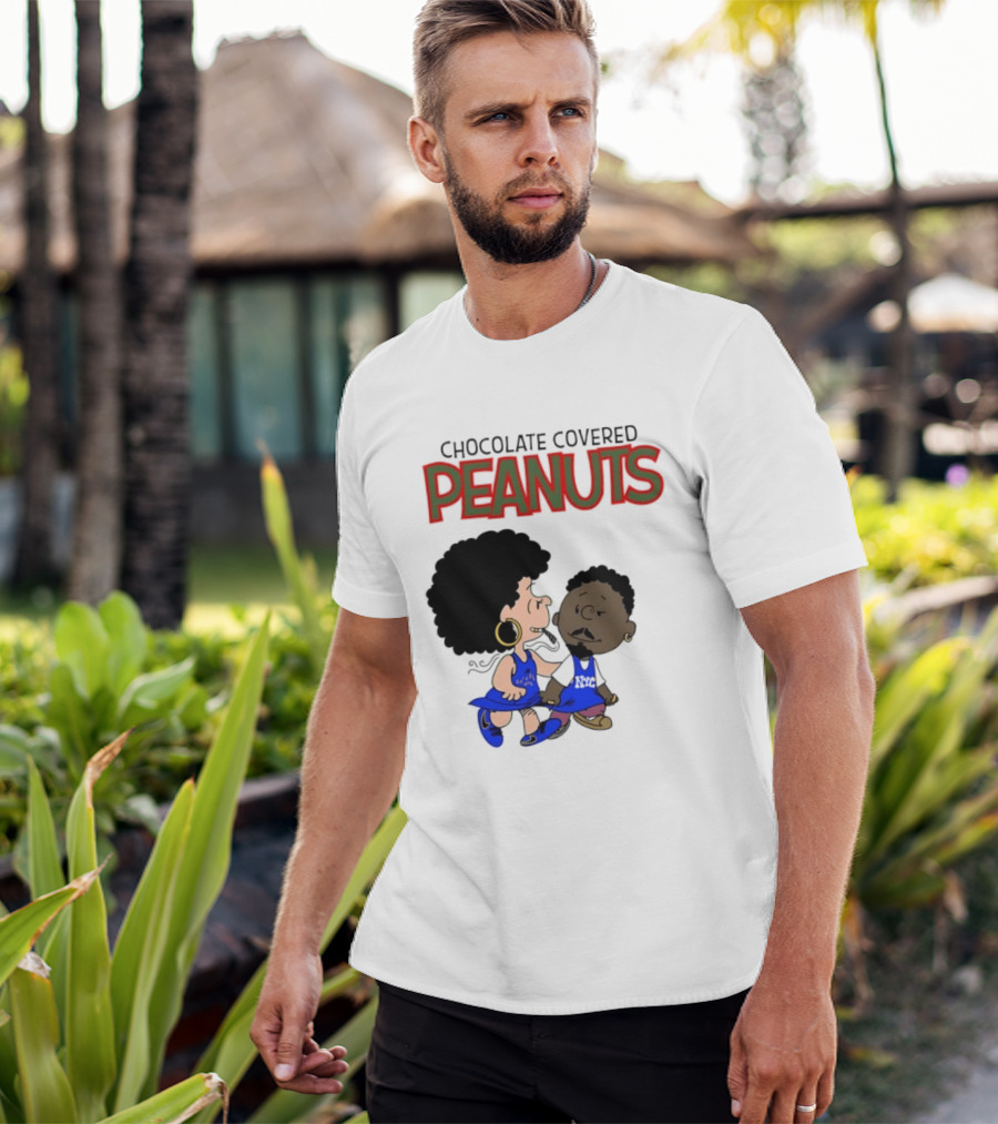 Chocolate Covered Peanuts Characters In Knicks Jerseys T-Shirt