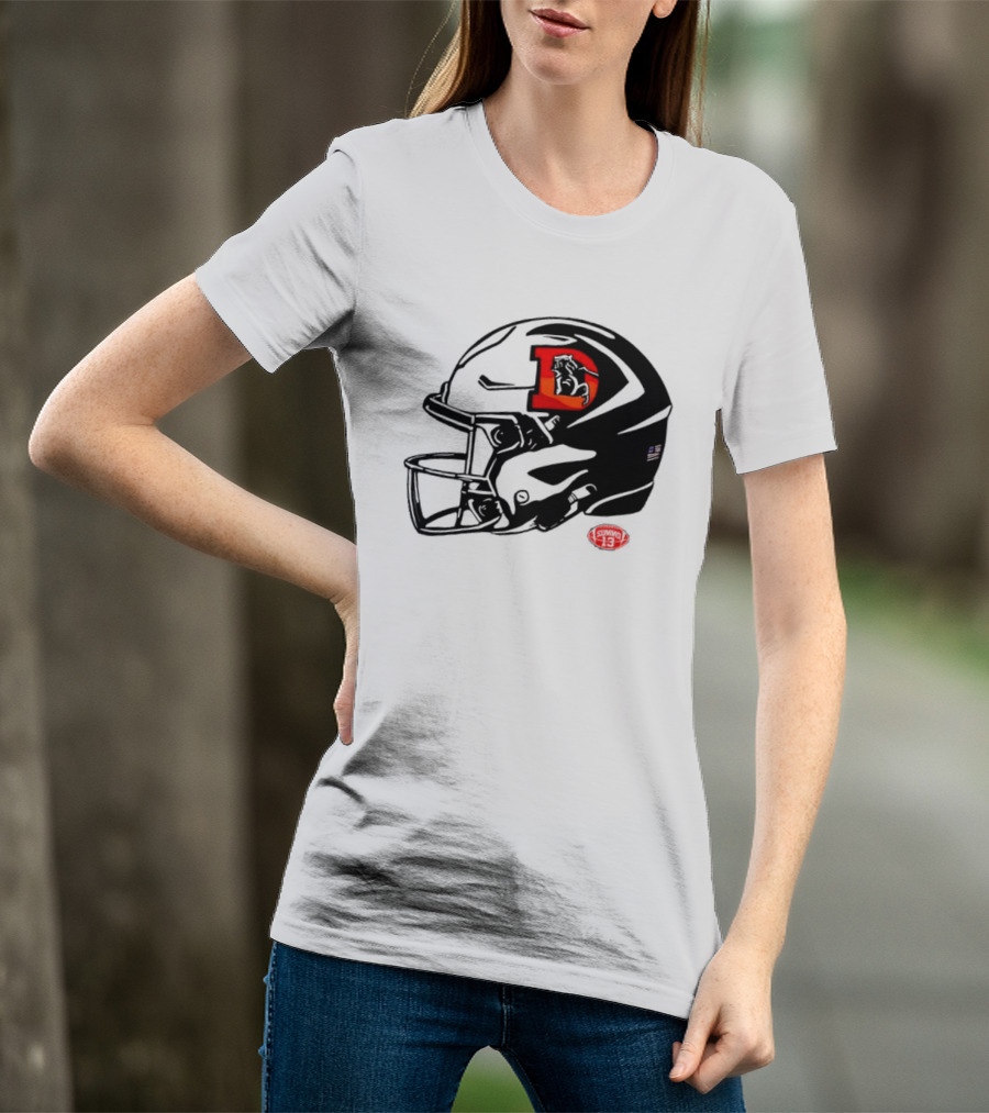 Denver Broncos Vintage D Snowcapped Helmet T-Shirt