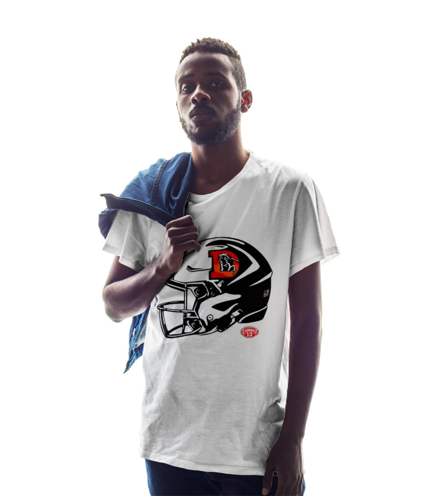 Denver Broncos Vintage D Snowcapped Helmet T-Shirt