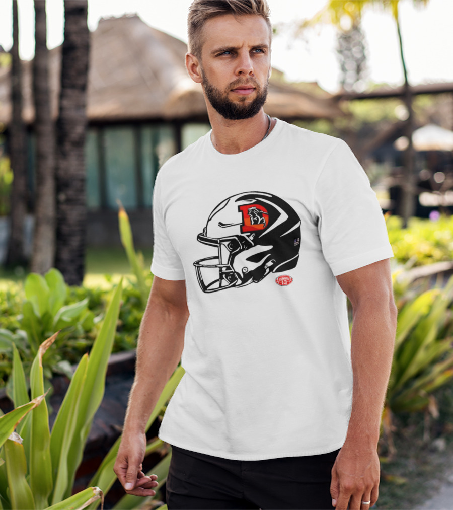 Denver Broncos Vintage D Snowcapped Helmet T-Shirt