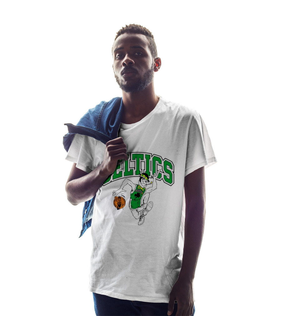 Boston Celtics Leprechaun Dancing Basketball St Patrick's Day Celebration T-Shirt