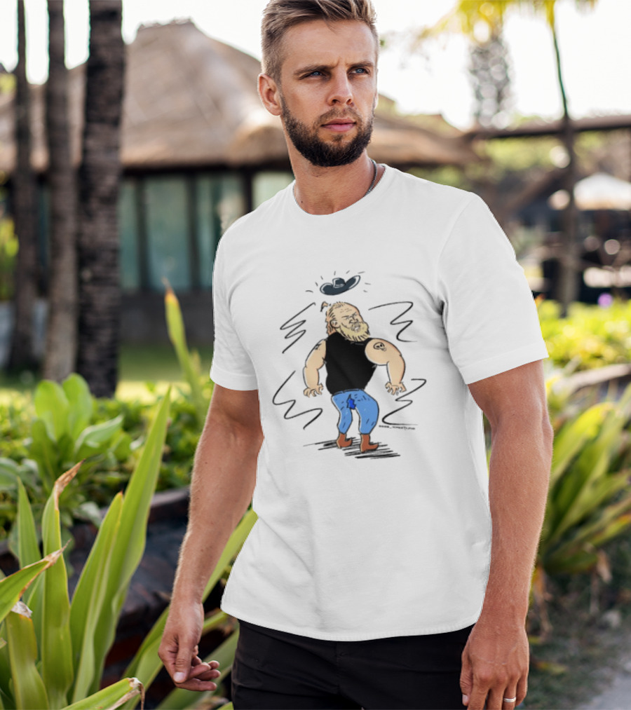 Brock Lesnar WWE Smackdown Cowboy Cartoon T-Shirt
