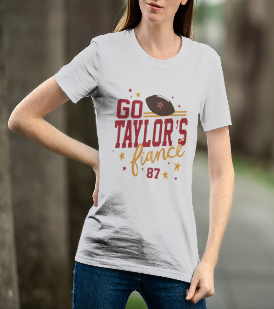 Go Taylor's Fiancé 87 Football Stars And Stripes T-Shirt