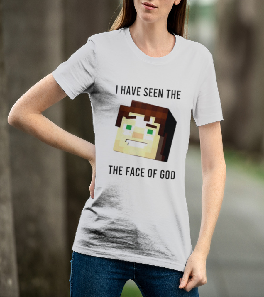 I Have Seen The Face Of God Minecraft Style Pixel T-Shirt