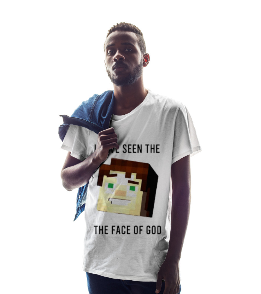 I Have Seen The Face Of God Minecraft Style Pixel T-Shirt